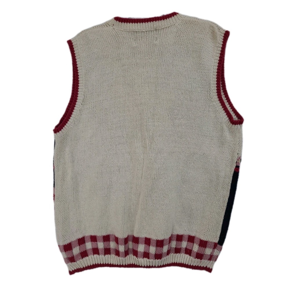 Vintage 1990s Knitted Sweater Vest Kitchen Theme Cottagecore Sz 2X Grandmacore - Picture 2 of 10